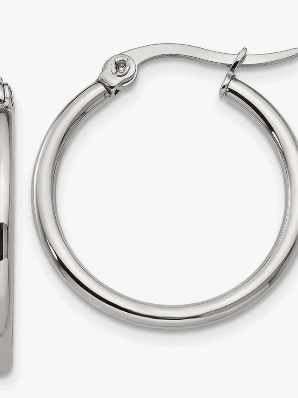 Classic Silver Hoop Earrings - Women's Jewelry BNIB